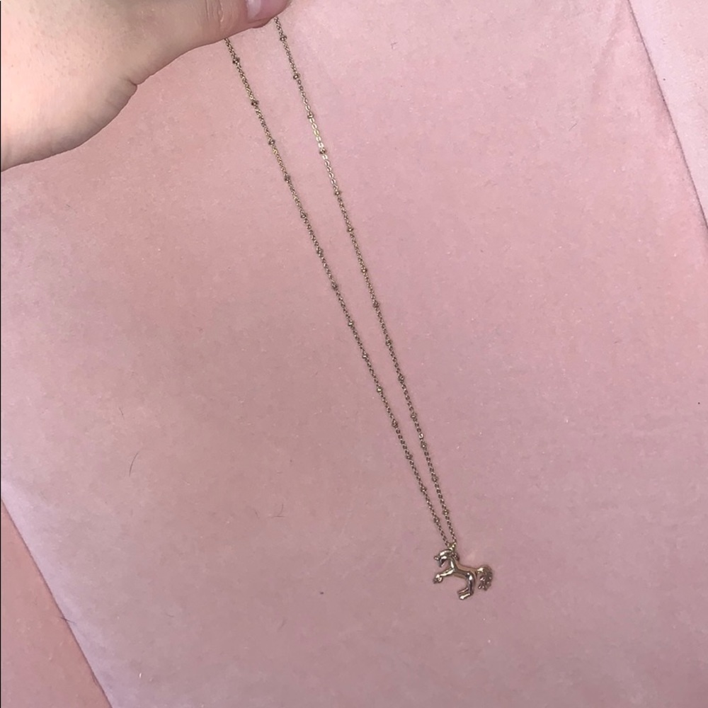 gold unicorn necklace